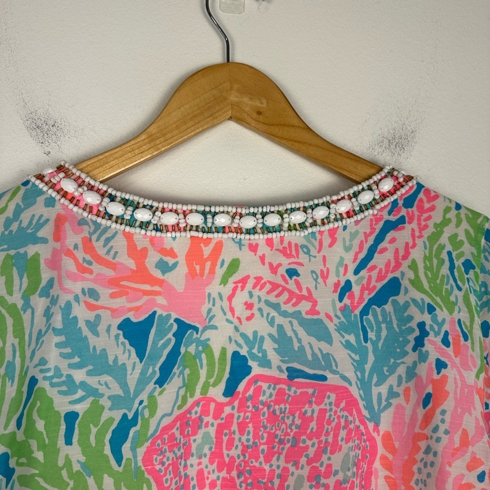 Lilly Pulitzer Delisa Dress Let's Cha Cha Embellished Women’s Sz‎ M - Picture 11 of 13